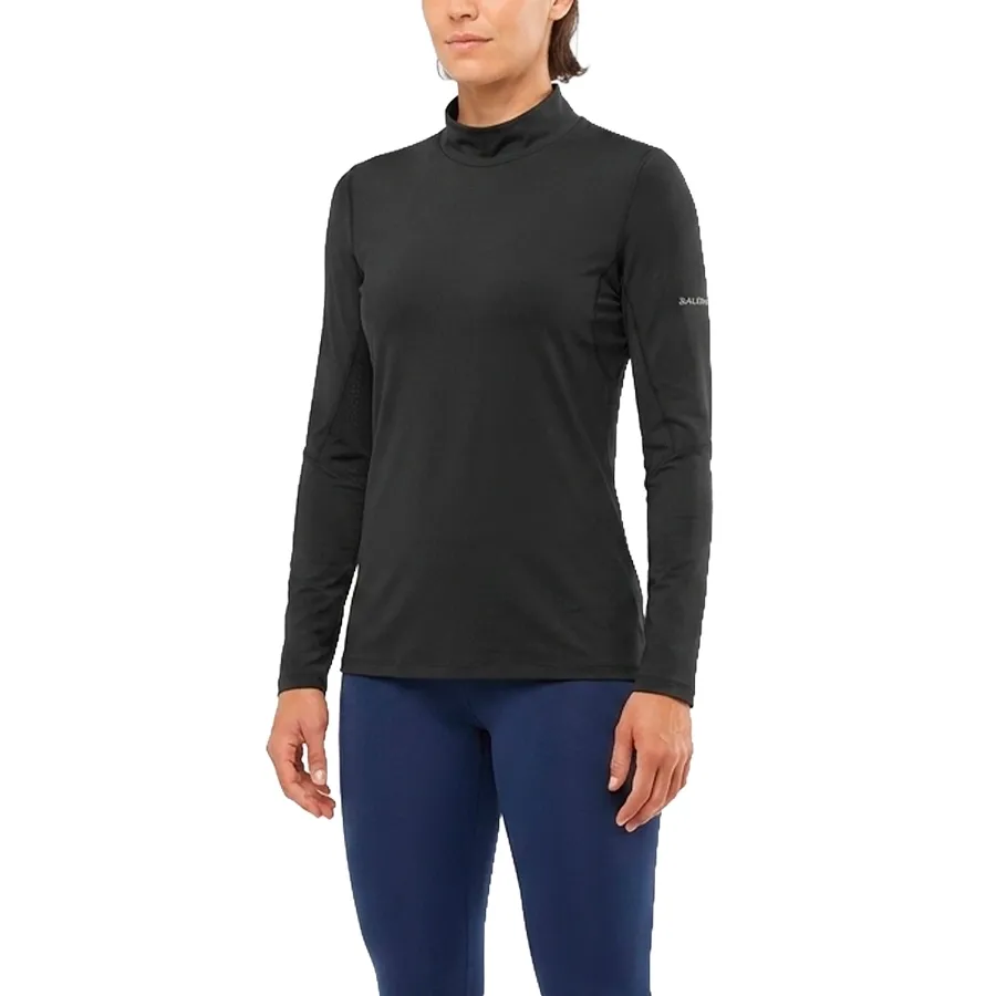 Imagen 1 de 2 de Remera Salomon Hybrid Long Neck-NEGRO