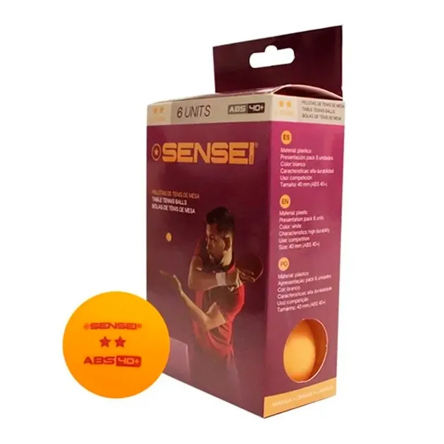 Imagen 1 de 2 de Pelota Sensei Pel  2 Star X 6-NARANJA