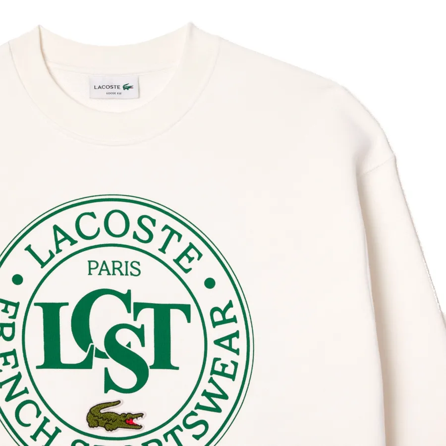 Imagen 3 de 4 de Buzo Lacoste -BLANCO/VERDE