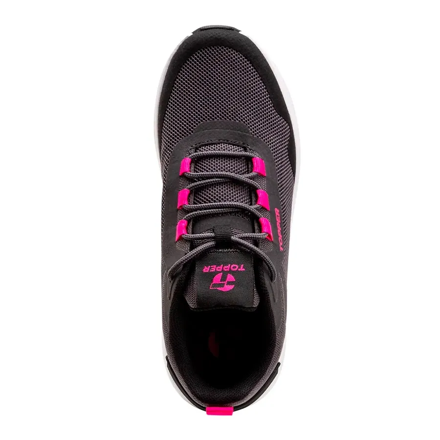 Imagen 2 de 5 de Zapatillas Topper Sendai-NEGRO/BLANCO/ROSA FLUOR