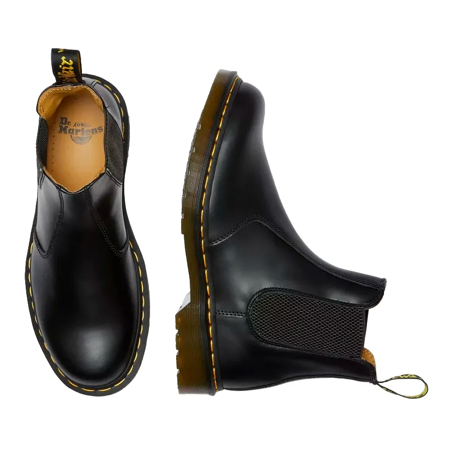 Imagen 3 de 8 de Botas Dr Martens Chelsea 2976 Yellow Stitch Smooth-NEGRO