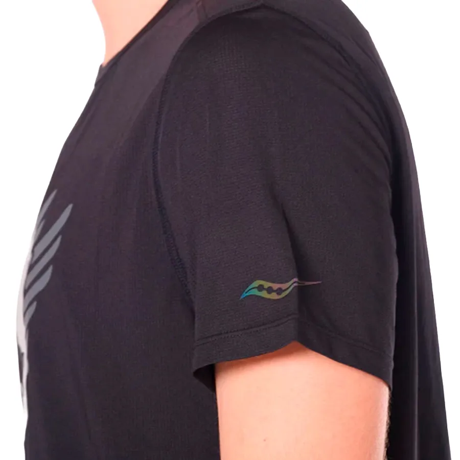 Imagen 4 de 5 de Remera Saucony Stopwatch Graphic-NEGRO