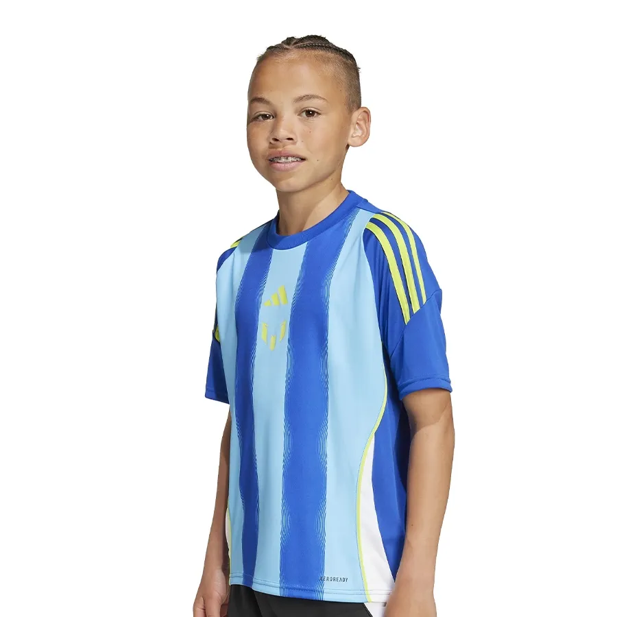 Imagen 0 de 5 de Camiseta adidas De Entrenamiento Messi Kids-AZUL/TURQUESA/AMARILLO FLUOR