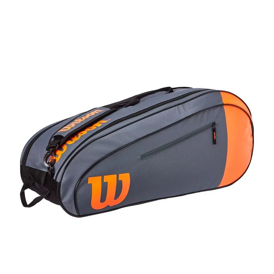Imagen 1 de 4 de Raquetero Wilson Team 6pk Gyor-GRIS/NARANJA/NEGRO