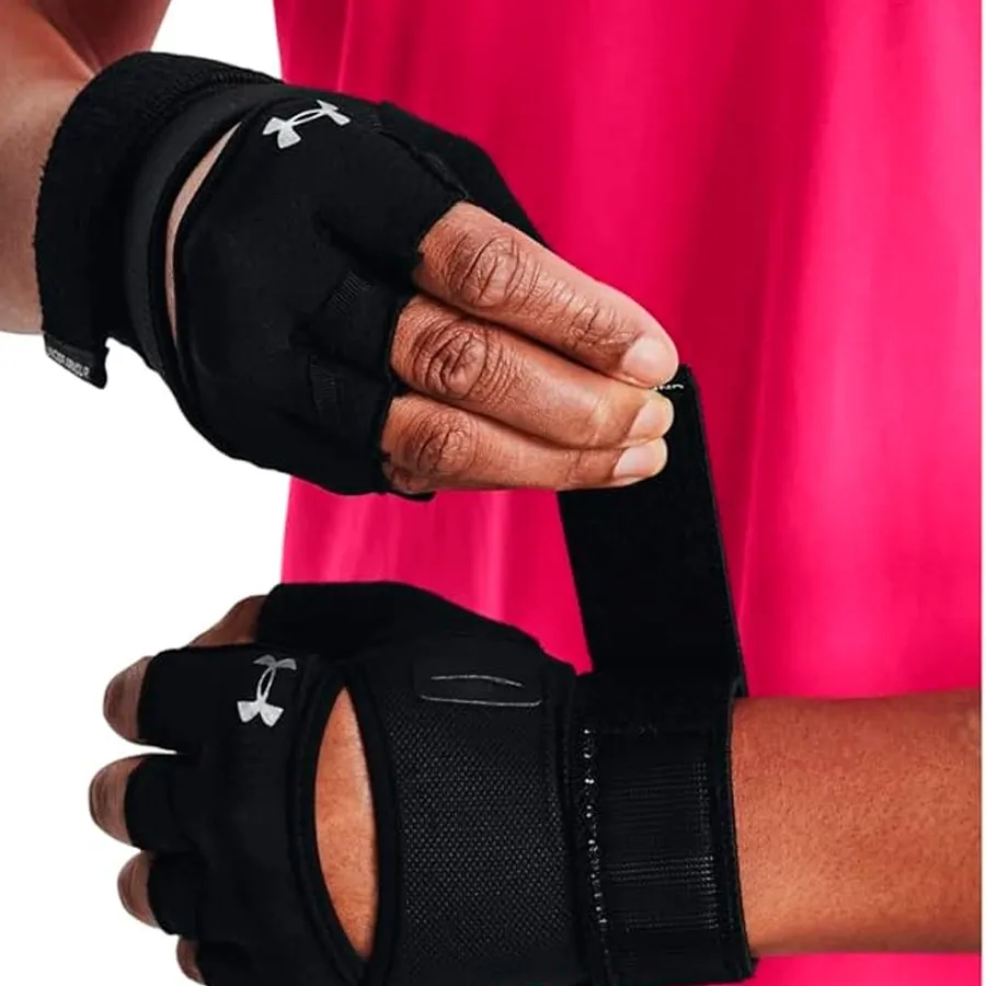 Imagen 2 de 4 de Guantes Under Armour Weightlifting Gloves-NEGRO/BLANCO