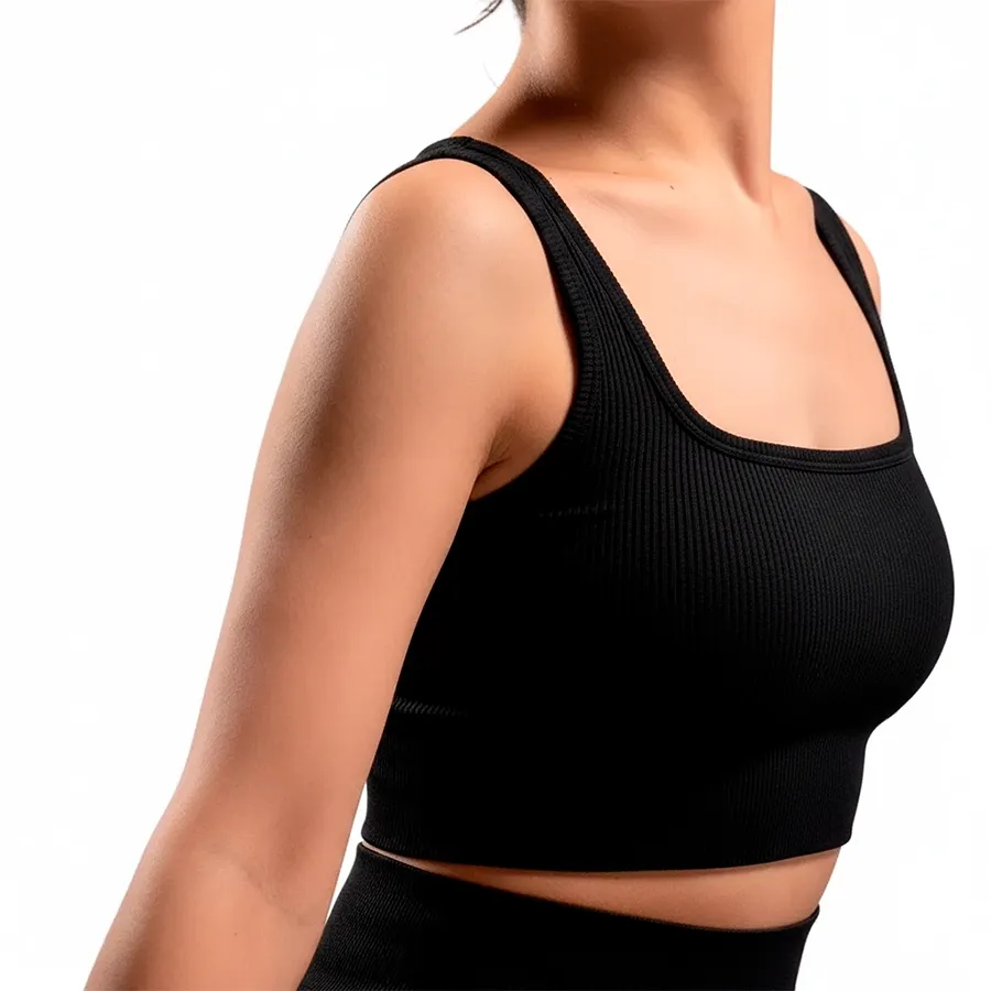 Imagen 2 de 4 de Top Kamp Recto Seamless-BLANCO/NEGRO