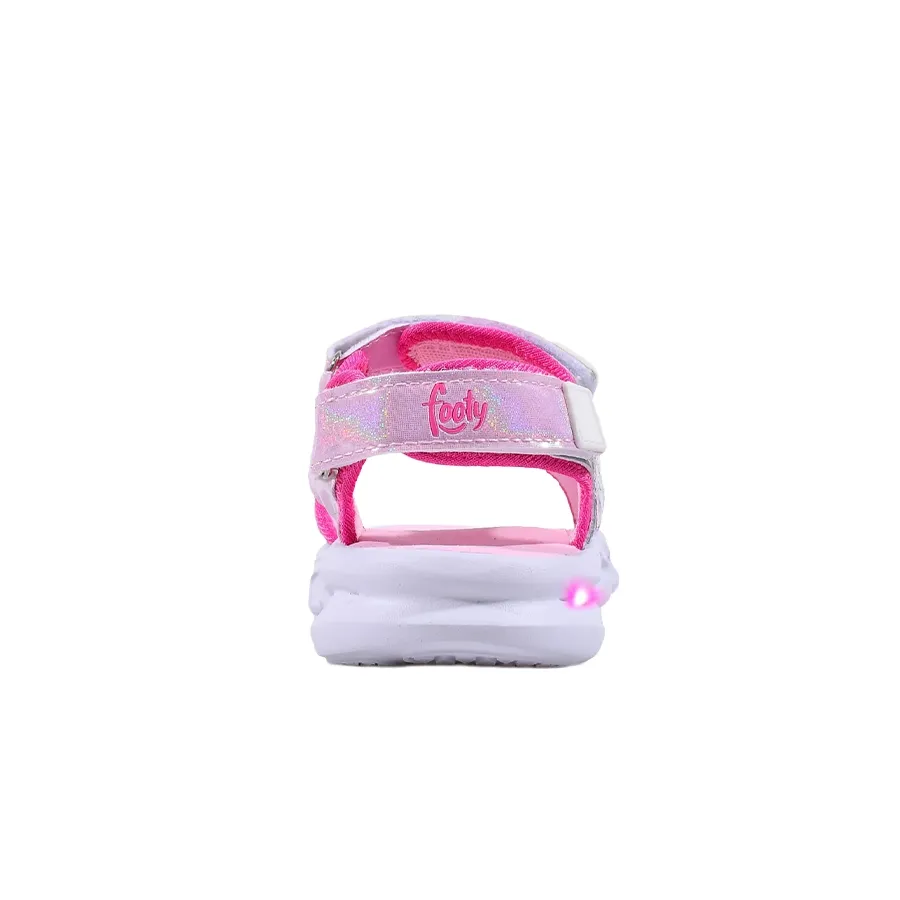 Imagen 3 de 4 de Sandalias Footy Sandalia con Luz 24-ROSA/PLATA/FUCSIA