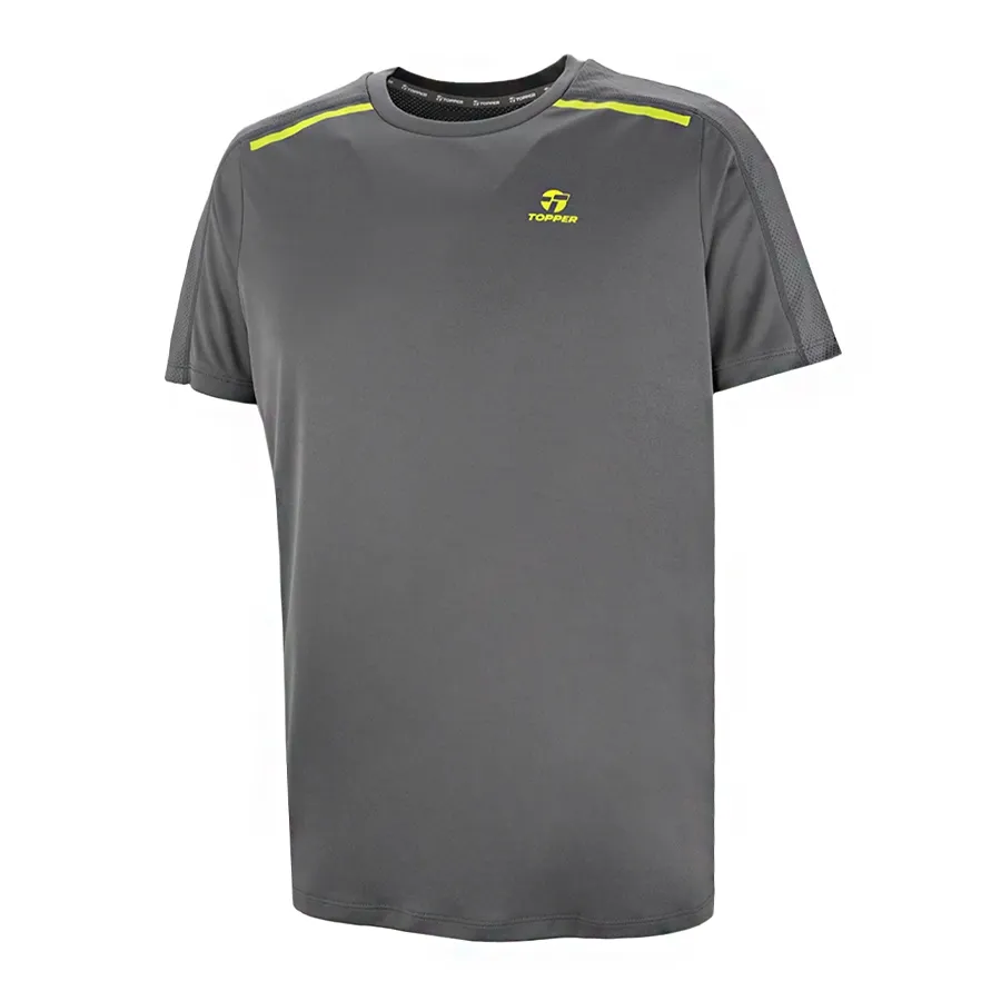 Imagen 0 de 3 de Remera Topper Entrenamiento Up-GRIS/AMARILLO FLUOR