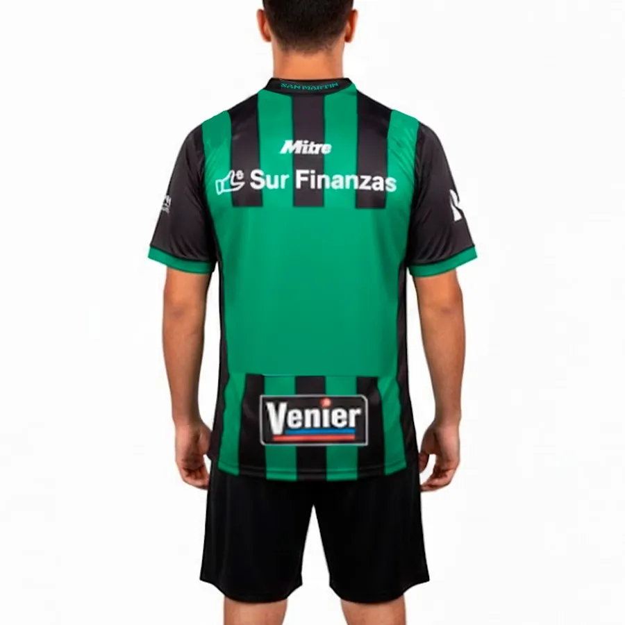 Imagen 1 de 5 de Camiseta Mitre Oficial San Martin de San Juan-VERDE/NEGRO