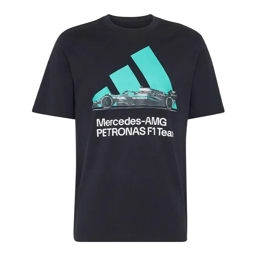 Imagen 2 de 5 de Remera adidas Graphic Mercedes Amg-NEGRO/TURQUESA
