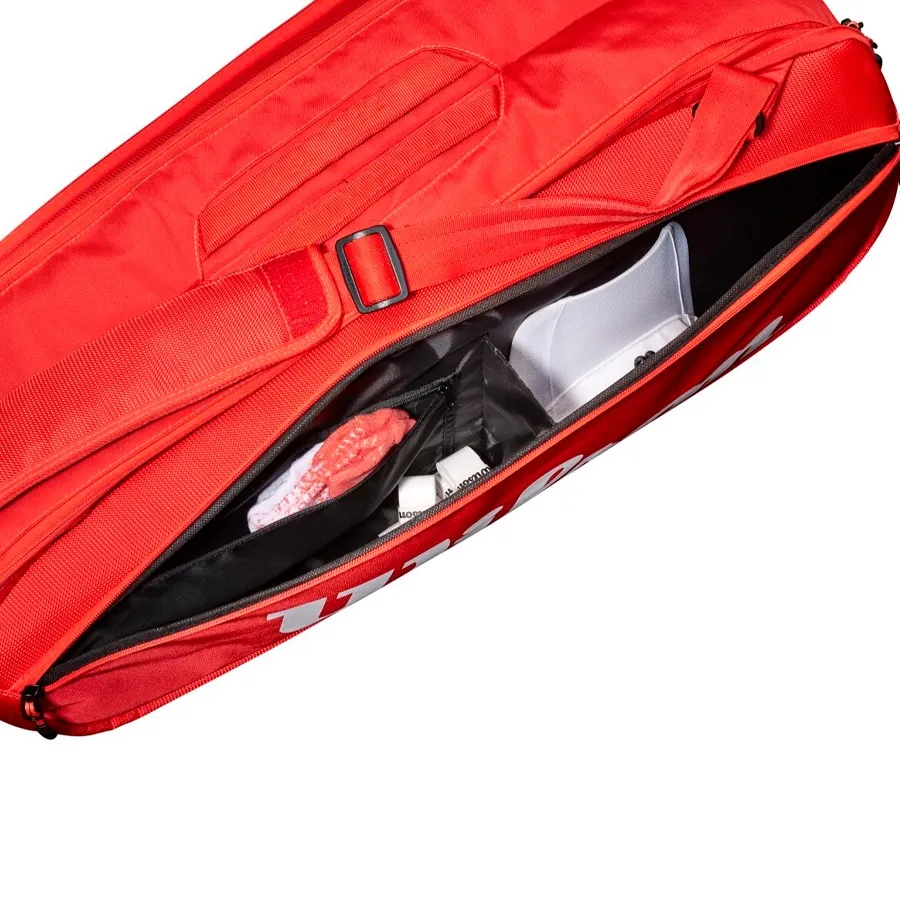 Imagen 3 de 7 de Raquetero Wilson Super Tour 6 Pk-ROJO