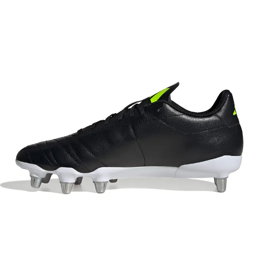 Imagen 2 de 7 de Botines adidas de Rugby Kakari Terreno Suave-NEGRO/VERDE FLUOR/BLANCO