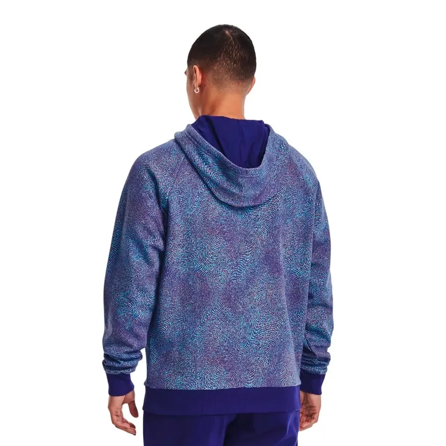 Imagen 1 de 4 de Buzo Under Armour Rival Fleece Printed-AZUL/CELESTE/NARANJA