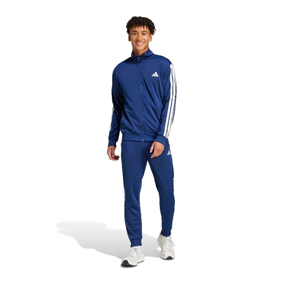 Conjunto adidas Sportswear Basic Franjas AZUL/BLANCO Vaypol