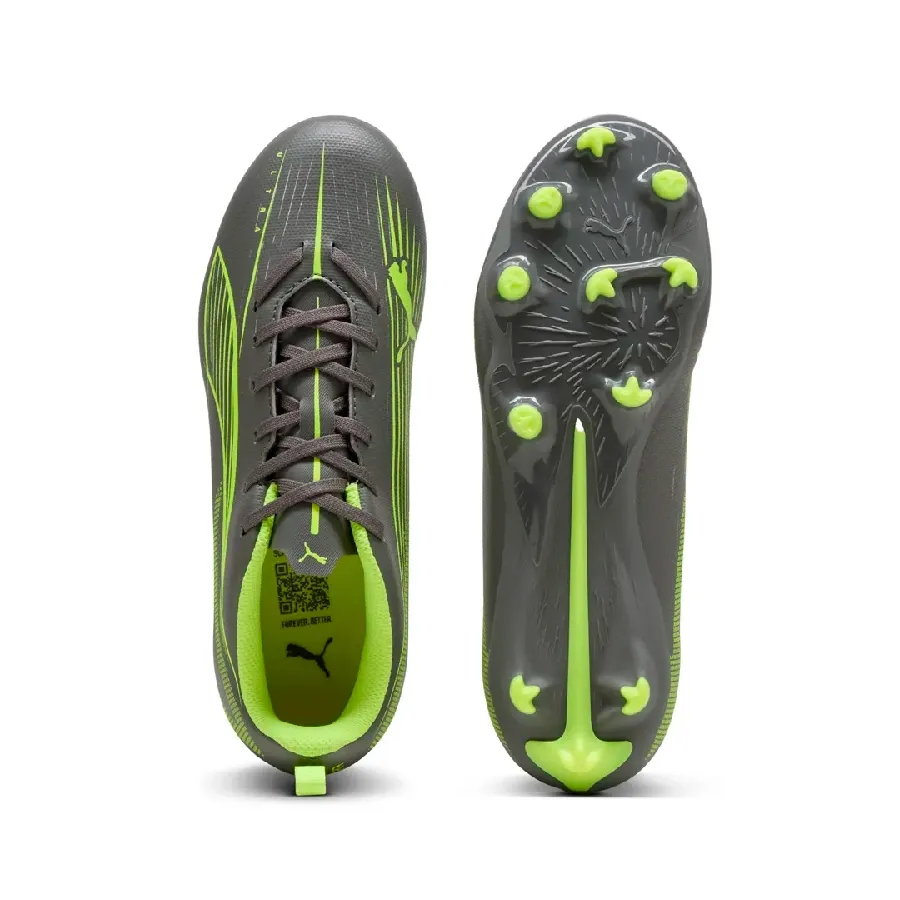 Imagen 3 de 6 de Botines Puma Ultra 5 Play Fg JR-GRAFITO/VERDE FLUOR