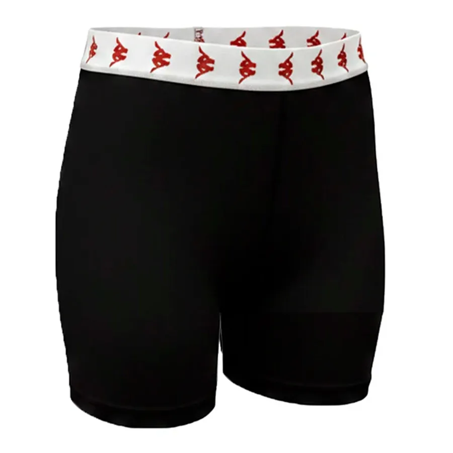 Imagen 1 de 3 de Calza Biker Kappa Banda 222-NEGRO/BLANCO/ROJO