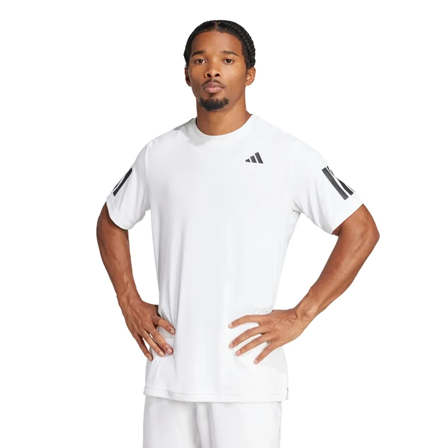 Imagen 0 de 6 de Remera adidas Club Tennis 3 Stripes-BLANCO/NEGRO