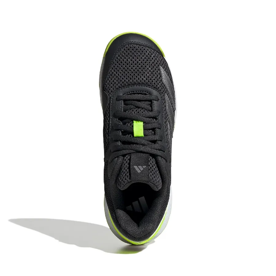 Imagen 3 de 7 de Zapatillas adidas Courtflash K-NEGRO/AMARILLO FLUOR/PLATA