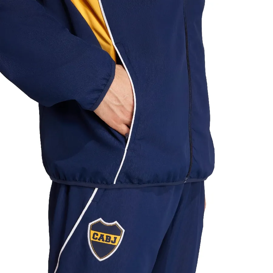 Imagen 3 de 4 de Campera adidas de Presentación Tiro de Boca Juniors Tiro 25-AZUL MARINO/AMARILLO