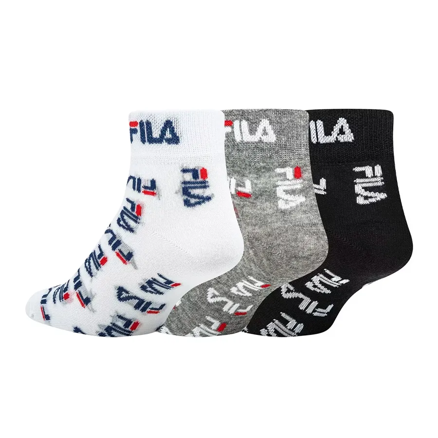 Imagen 1 de 2 de Fila Medias Pack x3 Logomania-BLANCO/NEGRO/GRIS
