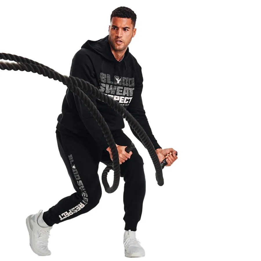 Imagen 4 de 6 de Pantalón Under Armour Project Rock Rival Fleece-NEGRO