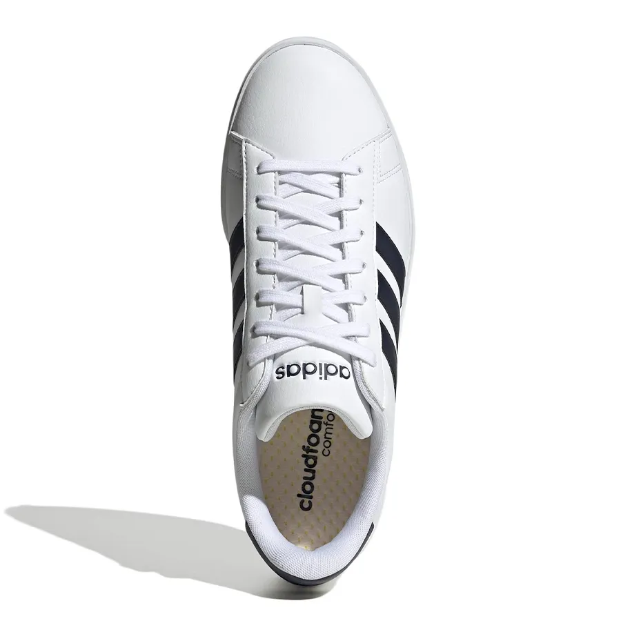 Imagen 3 de 7 de Zapatillas adidas Grand Court Cloudfoam Comfort-BLANCO/NEGRO