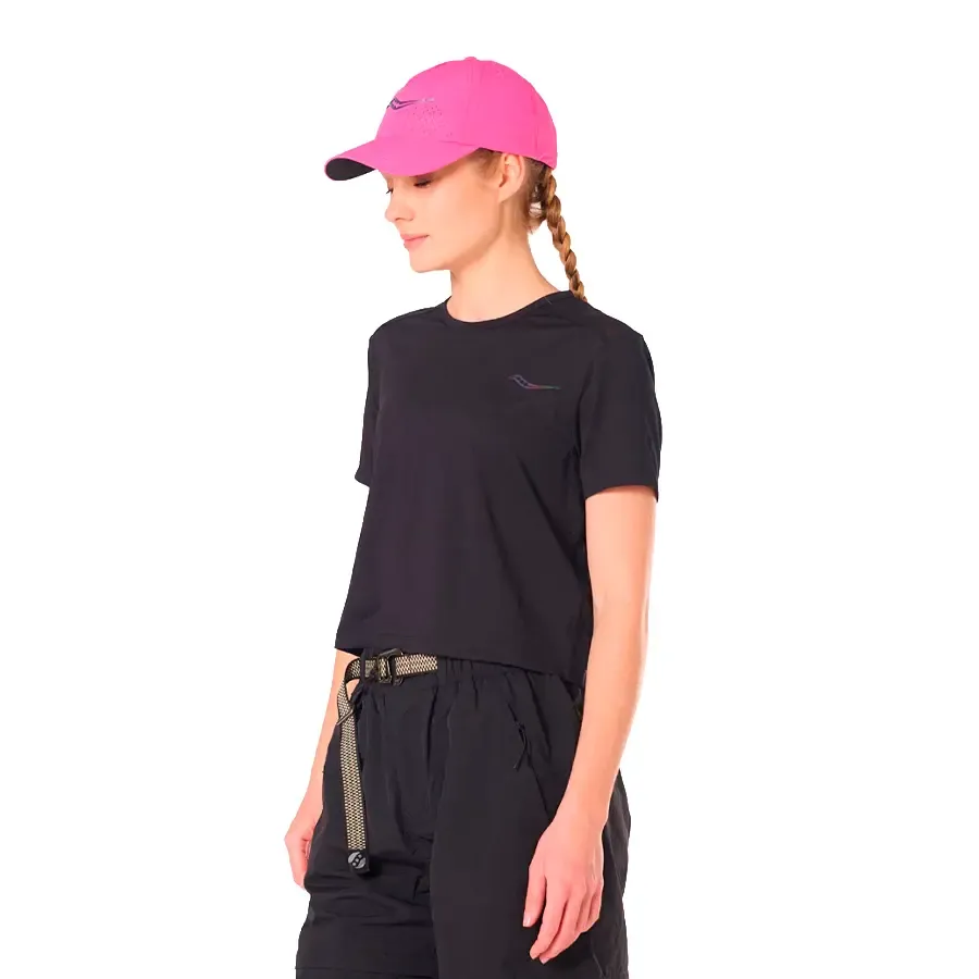 Imagen 1 de 5 de Remera Saucony Stopwatch Crop Tee-NEGRO