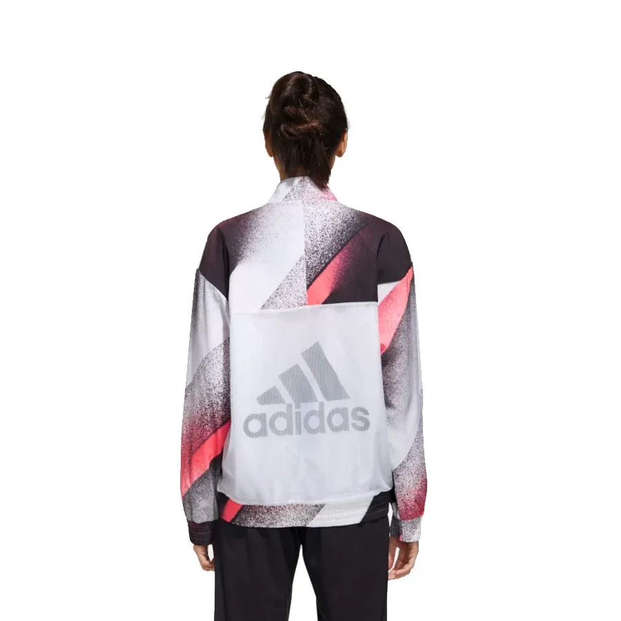 Imagen 3 de 6 de Campera adidas Deportiva Tejida Unleash Confidence-BLANCO/NEGRO/ROSA