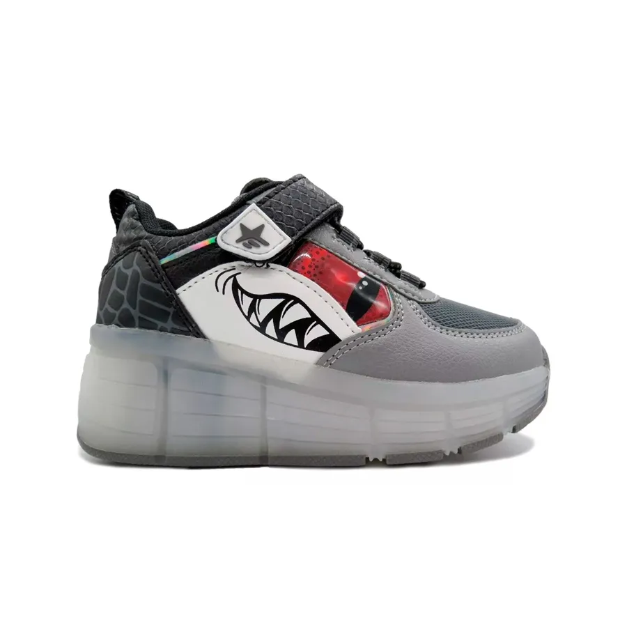 Imagen 0 de 5 de Zapatillas Footy Roller Shark-GRIS/NEGRO