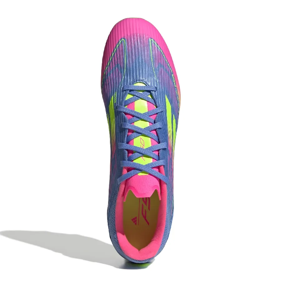 Imagen 3 de 7 de Botines adidas F50 League Fg/Mg-AZUL/AMARILLO FLUOR/ROSA FLUOR