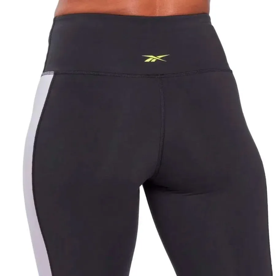 Imagen 3 de 4 de Calza Reebok Lux Hr-NEGRO/LIMA