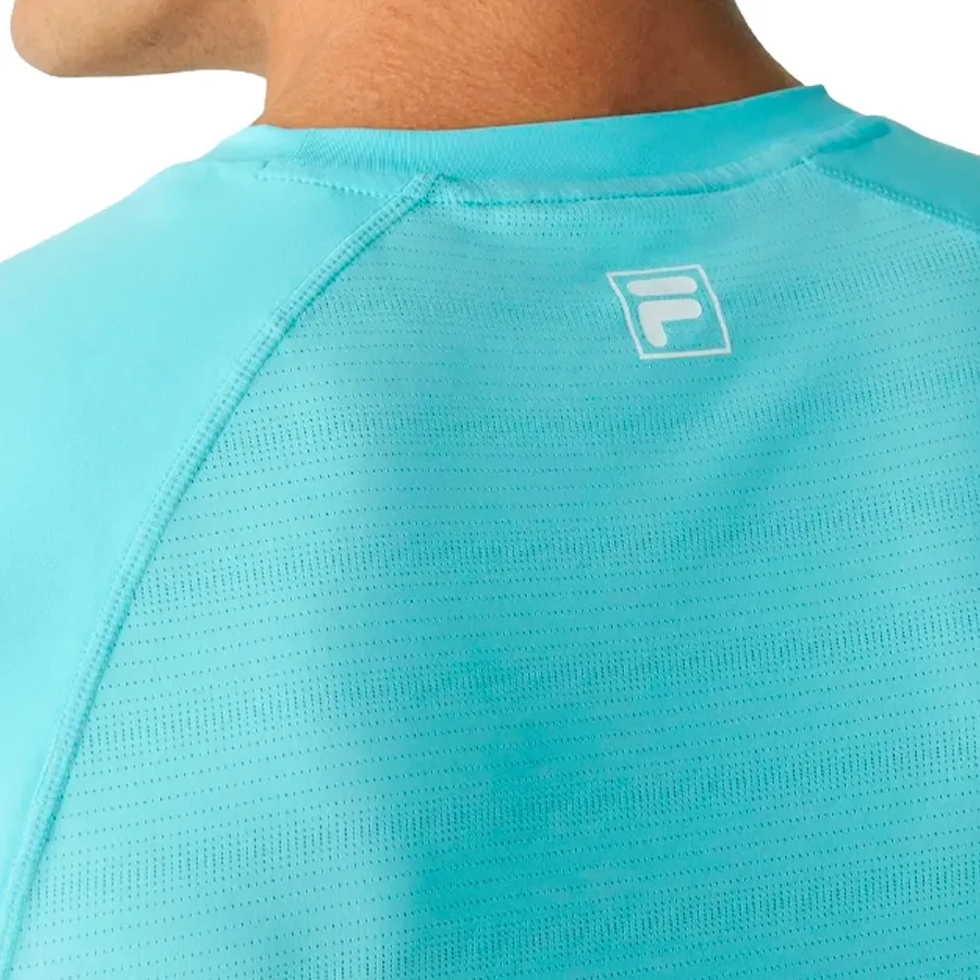 Imagen 3 de 4 de Remera Fila Round Neck T-Shirt-AQUA