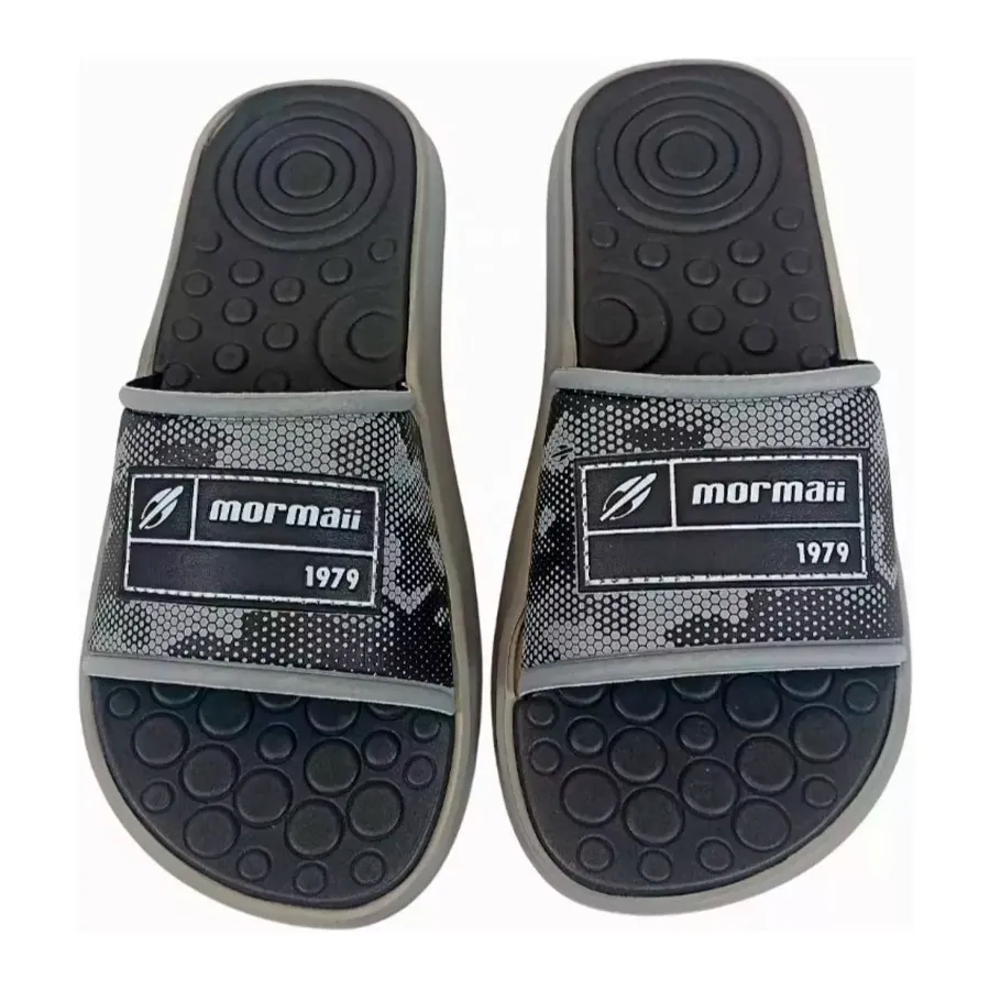 Imagen 1 de 4 de Ojotas Mormaii Quiver Pro Slide-GRIS/NEGRO/BLANCO