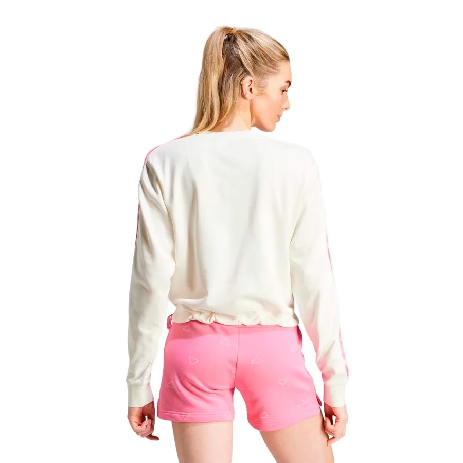 Imagen 2 de 5 de Buzo adidas 3 Stripes Floral-BLANCO/ROSA