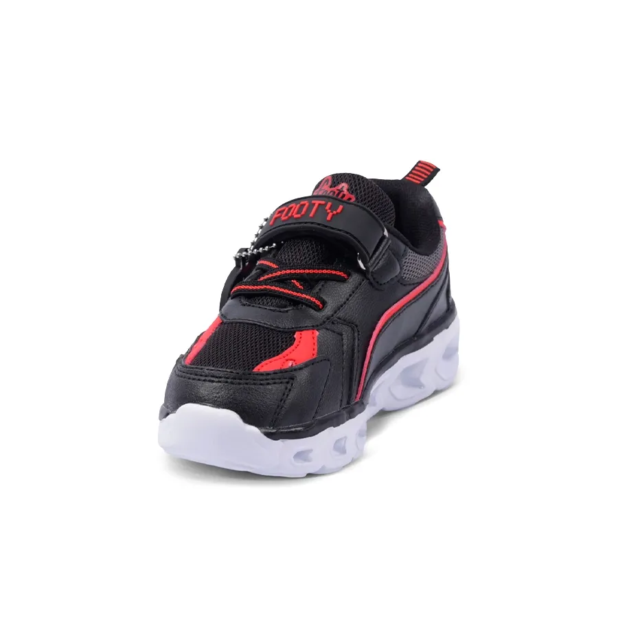 Imagen 1 de 6 de Zapatillas Footy Mini Mundial Con Luz-NEGRO/ROJO