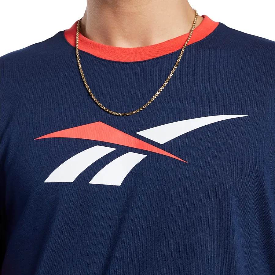 Imagen 4 de 5 de Remera Reebok Classics Ringer-AZUL/NARANJA/BLANCO