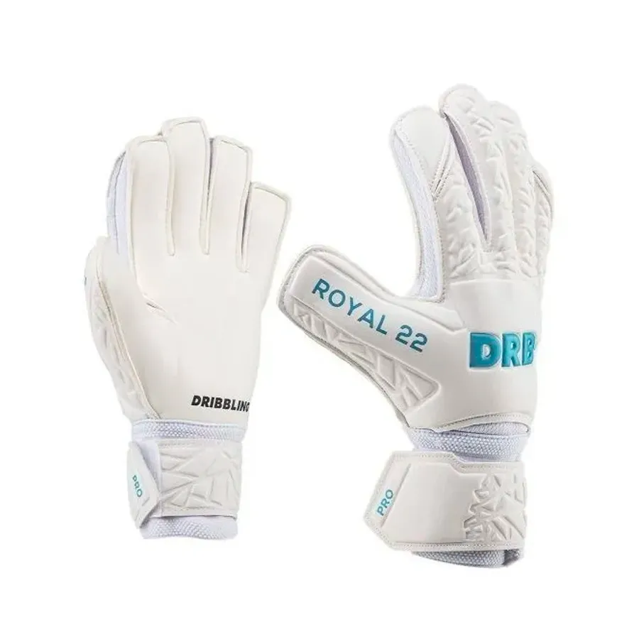 Imagen 1 de 3 de Guantes DRB Arquero Royal 22 Jr-BLANCO/TURQUESA