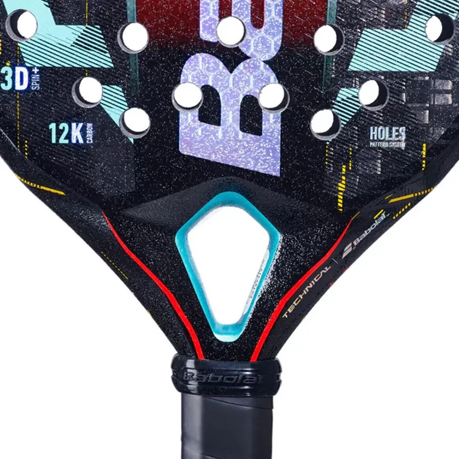 Imagen 4 de 6 de Paleta Babolat Tech Viper Juan Lebron-NEGRO/CELESTE/ROJO