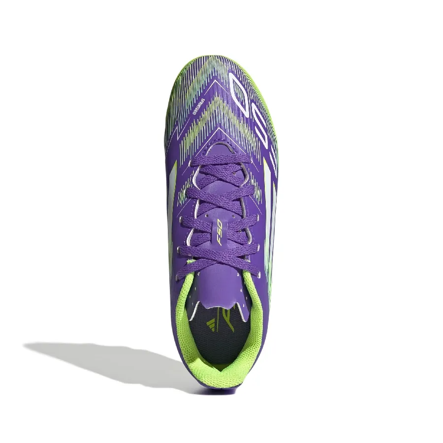 Imagen 3 de 7 de Botines adidas F50 Club Fg Niño-PURPURA/VERDE FLUOR