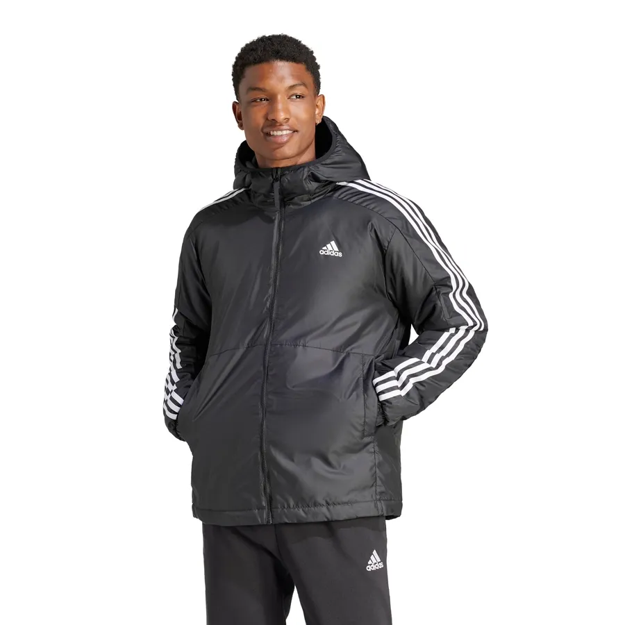 Imagen 1 de 6 de Campera adidas Essentials 3 Tiras-NEGRO/BLANCO