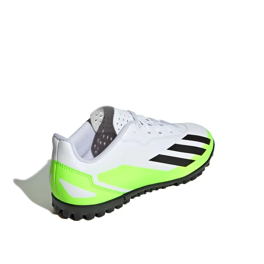 Imagen 3 de 9 de Botines adidas X Crazyfast 4 TF J-BLANCO/VERDE FLUOR/NEGRO