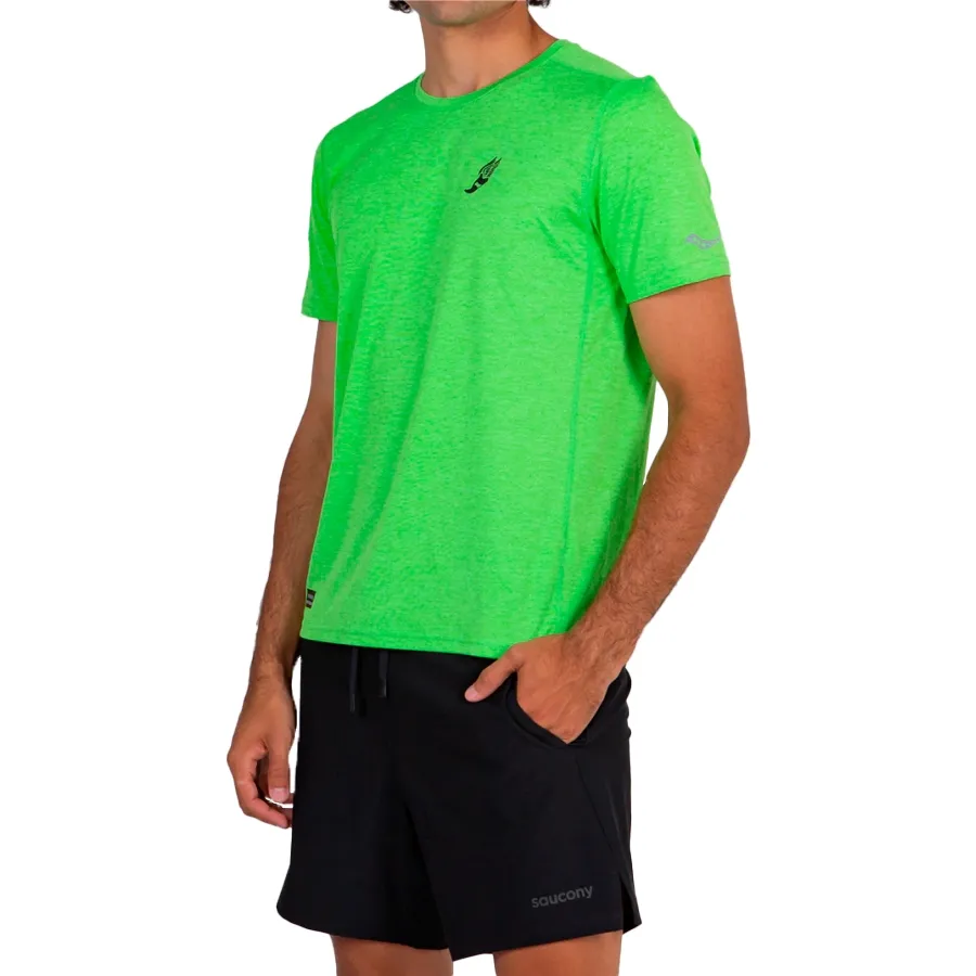 Imagen 1 de 7 de Saucony Shorts  Pantalón  Explorer Utility 5-NEGRO/VERDE