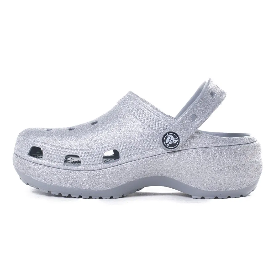 Imagen 1 de 4 de Ojotas Crocs Classic Platform Clog-PLATA