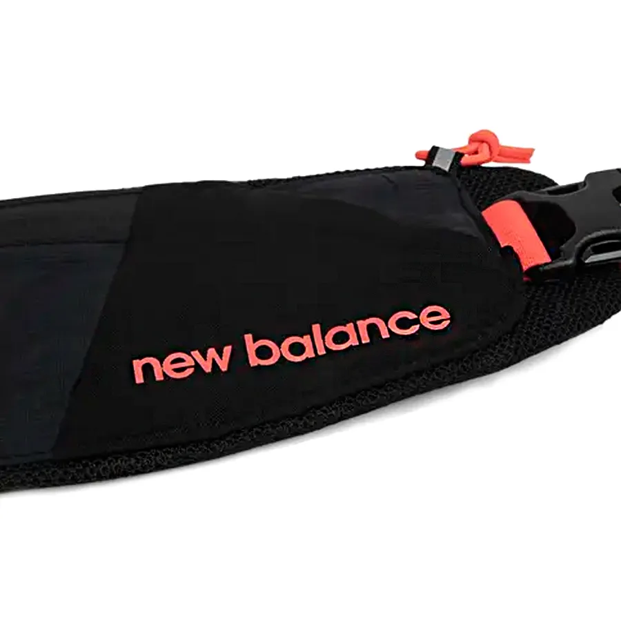 Imagen 2 de 3 de Riñonera New Balance Running Belt-NEGRO/NARANJA FLUOR