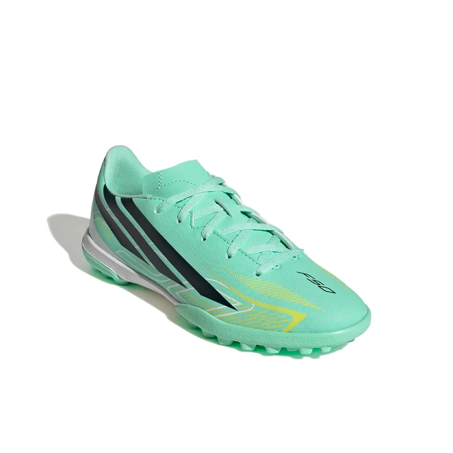Imagen 2 de 7 de Botines Multitapón adidas F50 Hyperfast Club Tf-TURQUESA-NEGRO-AMARILLO-FLUOR