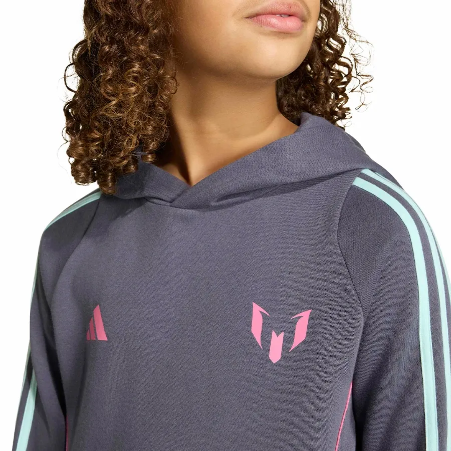 Imagen 3 de 5 de Buzo adidas Messi-GRIS/CELESTE/ROSA