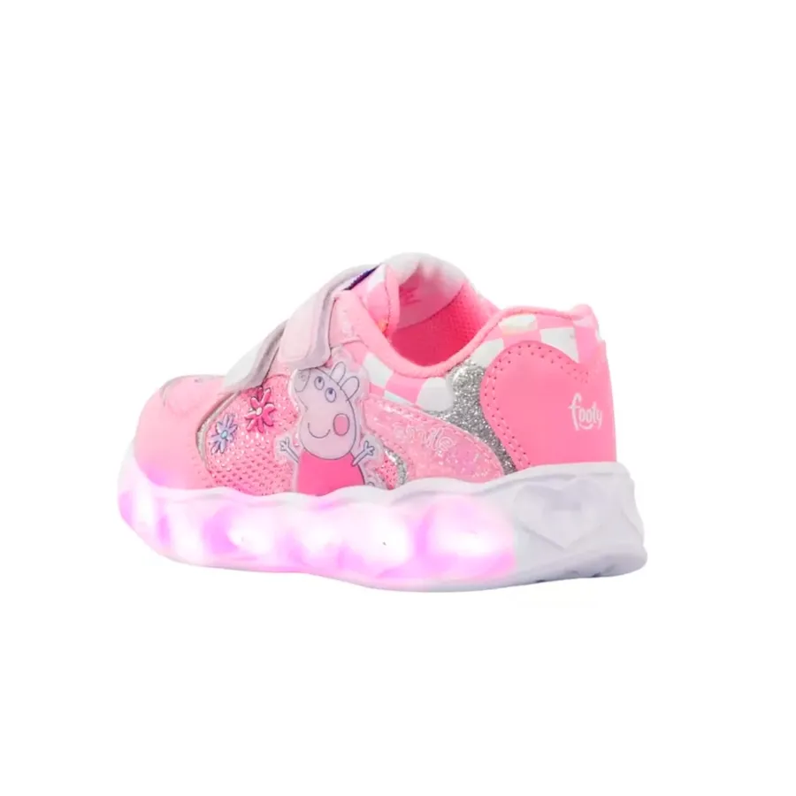 Imagen 1 de 3 de Zapatillas Footy Peppa Pig Pro-ROSA/PLATA/BLANCO