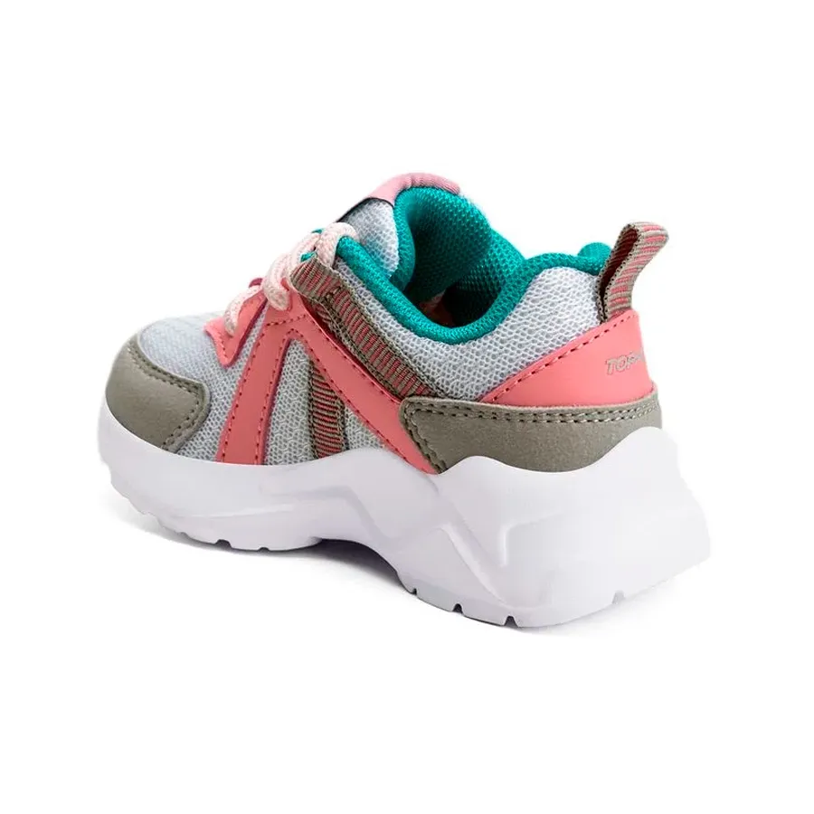 Imagen 2 de 5 de Zapatillas Topper Chalpa Bebe-BLANCO/GRIS/ROSA