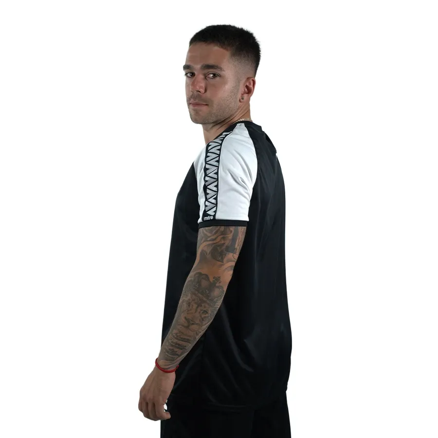 Imagen 2 de 5 de Remera Mitre Striker Gye 25-NEGRO/BLANCO