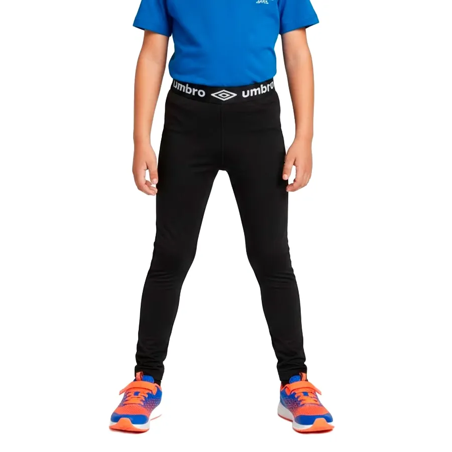 Imagen 2 de 6 de Calza Umbro Kids Térmica-NEGRO/BLANCO
